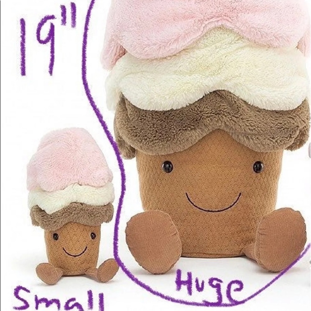 NWT Jellycat Huge Amusable Ice Cream for Joybk